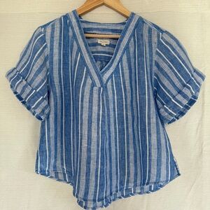 Pilcro Linen Henley Surf Shirt